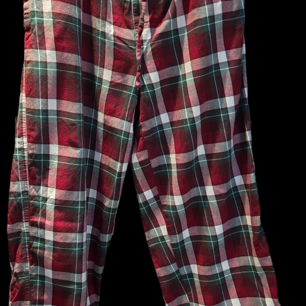 Life Is Good Men's Plaid Pants - Red and Green, L